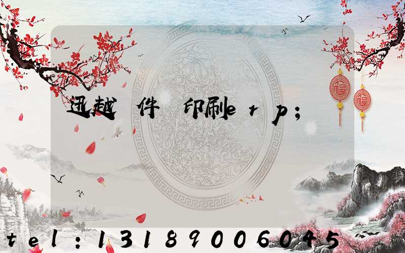 迅越軟件 印刷erp